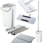 Balai serpillire plat rotatif avec seau essoreur  deux compartiment