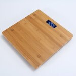 Balance pse personne  plataforme bambou, accessoire salle de bain, pse personnes cologique 200 kg ...