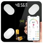 Balance de salle de bain analytique intelligente bluetooth noire