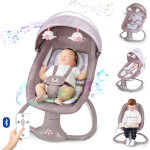 Balancelle b�b� �lectrique 3 en 1 avec t�l�commande - transat balancelle 5 vitesses de balancement - ...