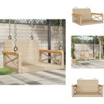 Vidaxl - balancelle beige 63x62x40 cm r�sine tress�e - balancelle jardin - chaise suspendue - fauteuil ...