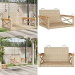 Vidaxl - balancelle beige 63x62x40 cm résine tressée - balancelle jardin - chaise suspendue - fauteuil ... Vidaxl - balancelle beige 63x62x40 cm résine tressée - balancelle jardin - chaise suspendue - fauteuil ...