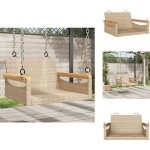 Balancelle beige 63x62x40 cm rsine tresse - balancelle de jardin - chaise suspendue - fauteuil extrieur ...