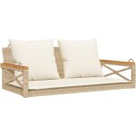Balancelle avec coussins beige 109x62x40 rsine tresse