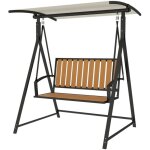 Balancelle de jardin 2 places avec pare - soleil r�glable, banc suspendu r�sistant, charge max 240kg ...