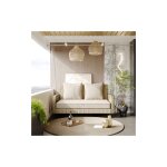 Balancelle de jardin double avec coussins d'assise et de dossier, housse amovible et lavable, mobilier ...
