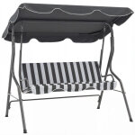 Balancelle de jardin - outsunny - 3 places - toit imperm�abilis� inclinaison r�glable - coussins assise ...