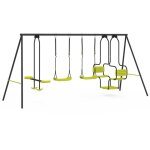 Idmarket - balanoire 4 agrs portique avec 2 balanoires, nacelle et face  face