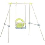 Balan�oire b�b� - smoby - portique m�tal baby swing - hauteur 118 cm - anti - uv - recycl�