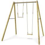 Portique bois 2, 72 m avec 1 balançoire et 1 trapèze Portique bois 2, 72 m avec 1 balançoire et 1 trapèze