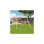 Portique bois 2, 72 m avec 1 balanoire et 1 trapze