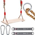 Balançoire bois, balançoire suspendue, 40 15 2cm, sièges de balançoire, balançoire arbre avec corde ajustable ... Balançoire bois, balançoire suspendue, 40 15 2cm, sièges de balançoire, balançoire arbre avec corde ajustable ...