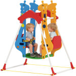 Balan�oire pour enfants - aiyaplay - double si�ge face � face - charge 30 kg - structure en acier - 114x94x134 ...