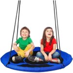 Balan�oire nid d'oiseau rond 100 cm grande balan�oire � suspendre hauteur r�glable de 140 � 180 cm pour ...