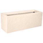 Balconni�re rectangulaire volcania up effet pierre 25 l - beige calcaire - eda