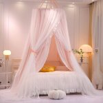 Baldaquin en d�me rond � double couche pour princesse tente de lit pour filles moustiquaire de r�ve d�coration ...