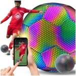 Ballon de football r�fl�chissant lumi pour les jambes taille 5 football holographique