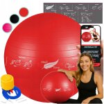 Ballon de gymnastique de r��ducation pour exercices de fitness avec pompe 65 cm