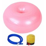 Ballon de yoga - ballon de gym de 50 cm - forme de donut rose en pvc - chaise de ballon de yoga - entraneur ...
