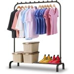 Ballshop portant a vetement, pour chambre, 110x146x40 cm, charge 20 kg, rangement polyvalent, en m�tal, ...