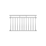 Balustrade de balcon, 156 cm x 90 cm en inox