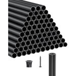 Balustres deescalier, lot de 101, barreaux de securite garde - corps aluminium 19x914 mm, tige ronde ...