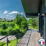 Balustrone france - garde - corps aluminium gris fonc, 3m pose latrale  visser en applique, intrieur ...