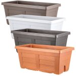 Bama - jardini�re 'legno' en plastique - blanc - l 60 x l 30 x h 26 cm - livraison gratuite