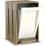 Poubelle 'tina' en plastique - marron - 6, 5 l - livraison gratuite