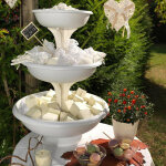 Bama - triple pots de fleurs dcoratif 3 niveaux - d 50 x h 64 cm - blanc - livraison gratuite