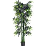 Bambou artificiel xxl 1, 80h m 1105 feuilles denses ralistes pot inclus noir vert