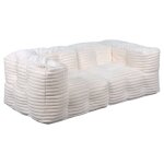 Bananair - canap� modulable fourrure c�tel� - 90x180 cm blanc