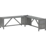 Design in - banc d'angle de jardin, banquette de jardin et jardin, banquette de jardinire 117 cm bois ...