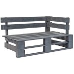The living store - inlife banc d'angle palette de jardin bois gris The living store - inlife banc d'angle palette de jardin bois gris