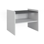 Banc d'angle roman, blanc / anthracite, 53. 5x41. 1cm, vicco