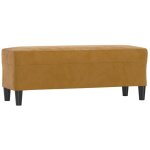 Banc banquette 100 x 35 x 41 cm velours marron