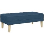 Banc bleu 113 x 57 x 39 cm tissu vidaxl