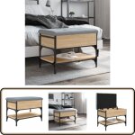 Banc à chaussures chêne sonoma 62x42x45 cm bois d'ingénierie - banc chaussure - banc entrée - rangement ... Banc à chaussures chêne sonoma 62x42x45 cm bois d'ingénierie - banc chaussure - banc entrée - rangement ...