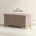 Banc coffre capitonné herzi rose Banc coffre capitonné herzi rose