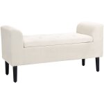 Mh - banc coffre capitonné sofia blanc cassé Mh - banc coffre capitonné sofia blanc cassé