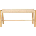 Banc en corde tress�e et bois l90cm - bois clair - victor