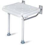 Decdeal - banc de douche pliant, sige de douche mural, tabouret de chaise de salle de bain, avec fente ...