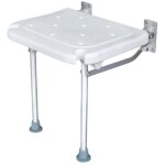 Banc de douche pliant, si�ge de bain rabattable mural, tabouret de chaise de salle de bain, avec fente ...