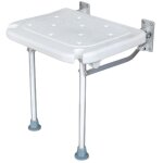 Banc de douche pliant, si�ge de bain rabattable mural, tabouret de chaise de salle de bain, avec fente ...