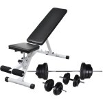 Banc d'entranement avec jeu d'haltres et de disques de poids 60, 5 kg