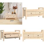 Vidaxl - banc d'entr�e 80x40x43 cm bois de pin massif - banc d'entr�e - banc coffre - meuble d'entr�e ...