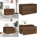Banc d'entrée 80x40x45 cm chêne marron bois d'ingénierie - banc d'entrée - banc coffre - banc rangement ... Banc d'entrée 80x40x45 cm chêne marron bois d'ingénierie - banc d'entrée - banc coffre - banc rangement ...