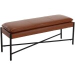 Wahson office chairs - banc � entr�e moderne banc � chaussures en cuir pu avec coussin epais banquette ...