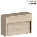 Banc extensible 66 - 290 cm pour table  manger console pratika a - marron - orme