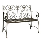 Banc d'extrieur en fer 113x58x94 cm canap de jardin bronz banc en mtal chaise 2 places entre intrieure ...